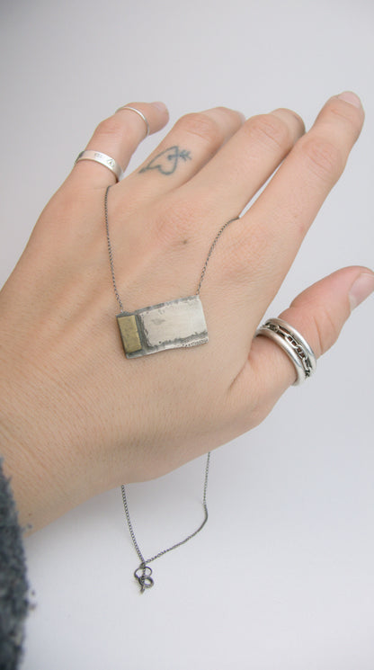 Distressed Razor Blade Necklace