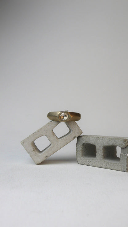 Antique Hand Carved Diamond Ring