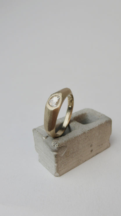 Antique Hand Carved Diamond Ring