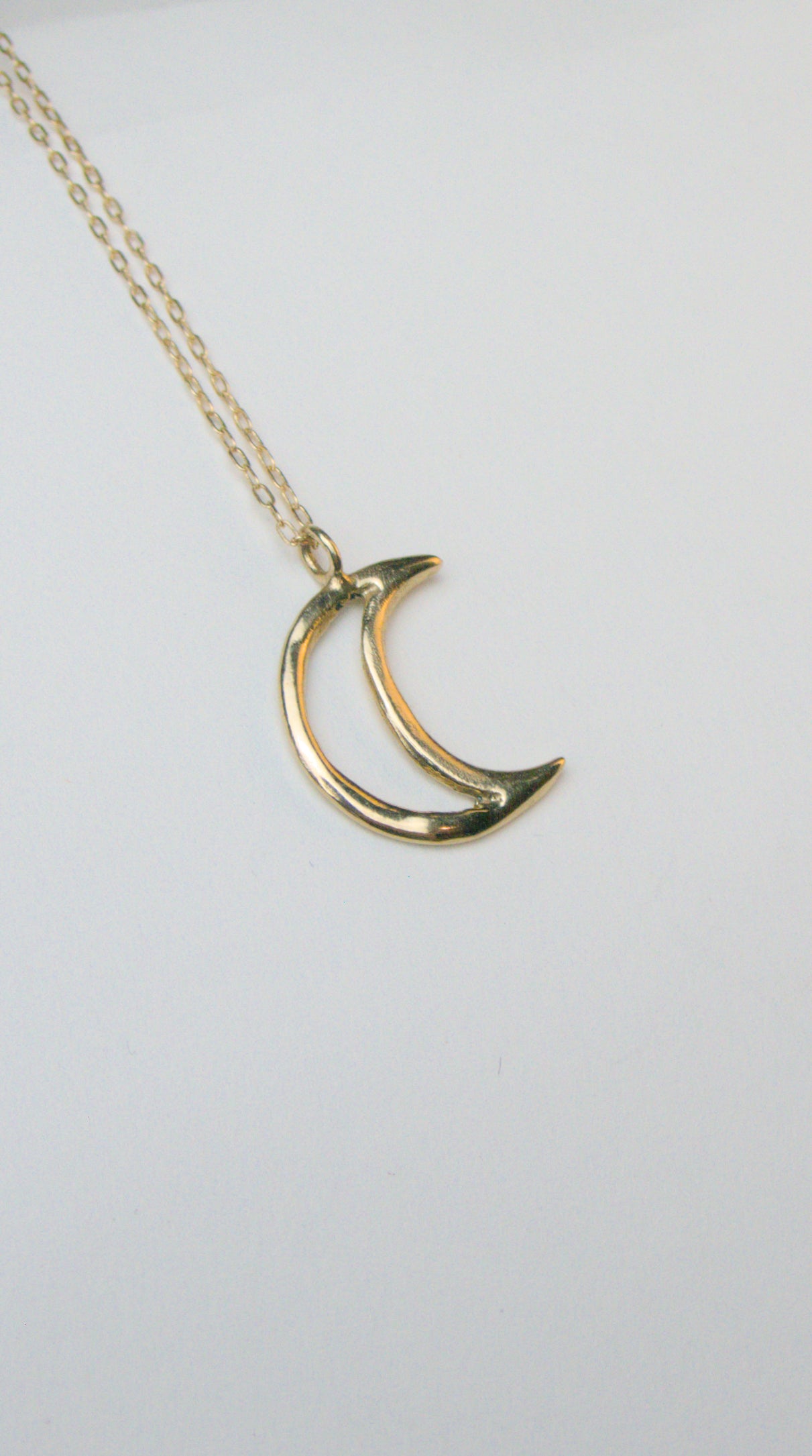 Luna Charm Necklace in solid gold