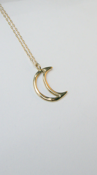 Luna Charm Necklace in solid gold