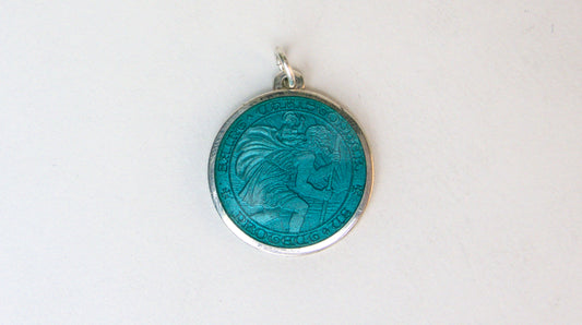Saint Christopher Enamel Pendant