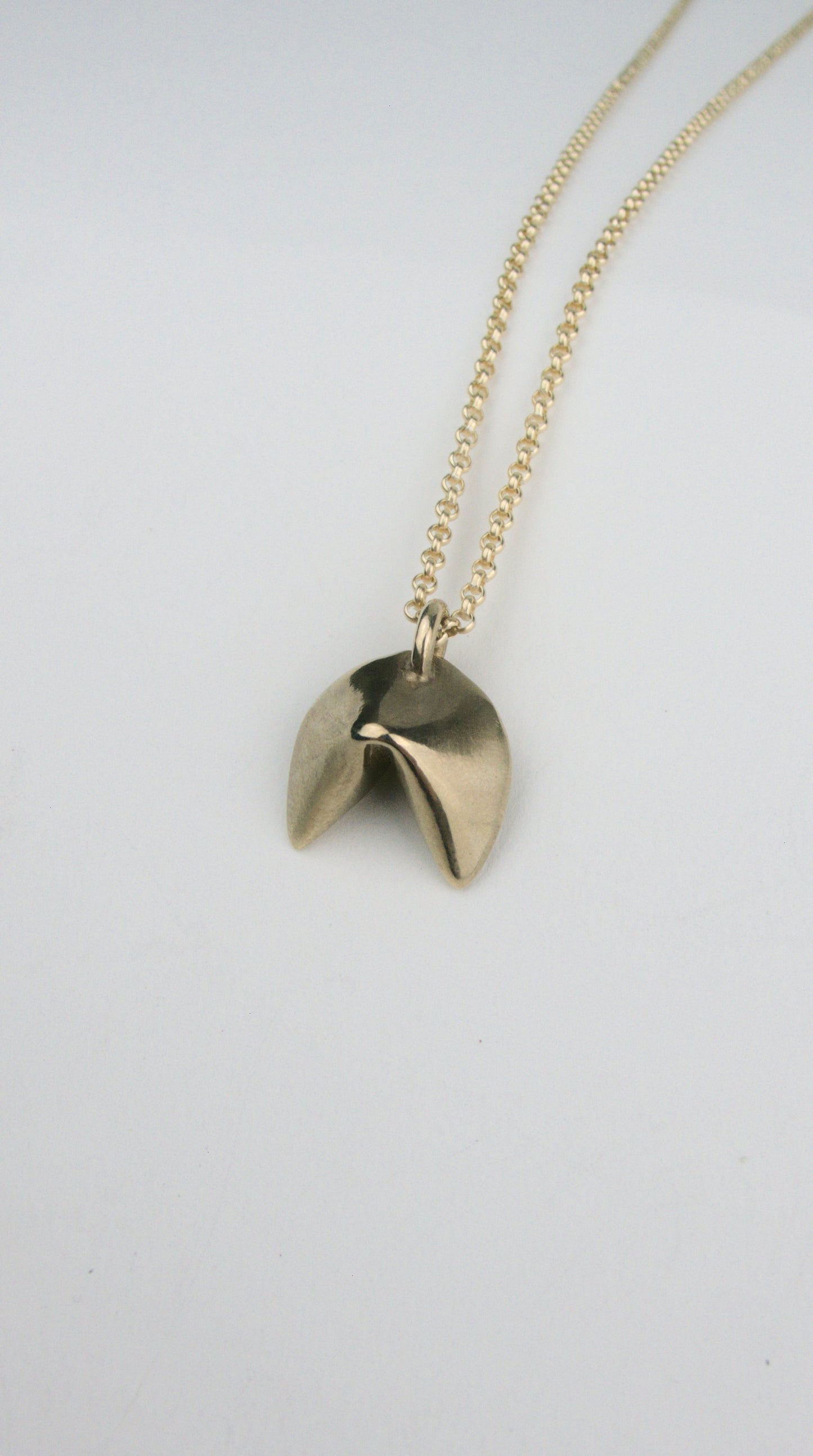 Fortune Cookie Necklace - Bronze
