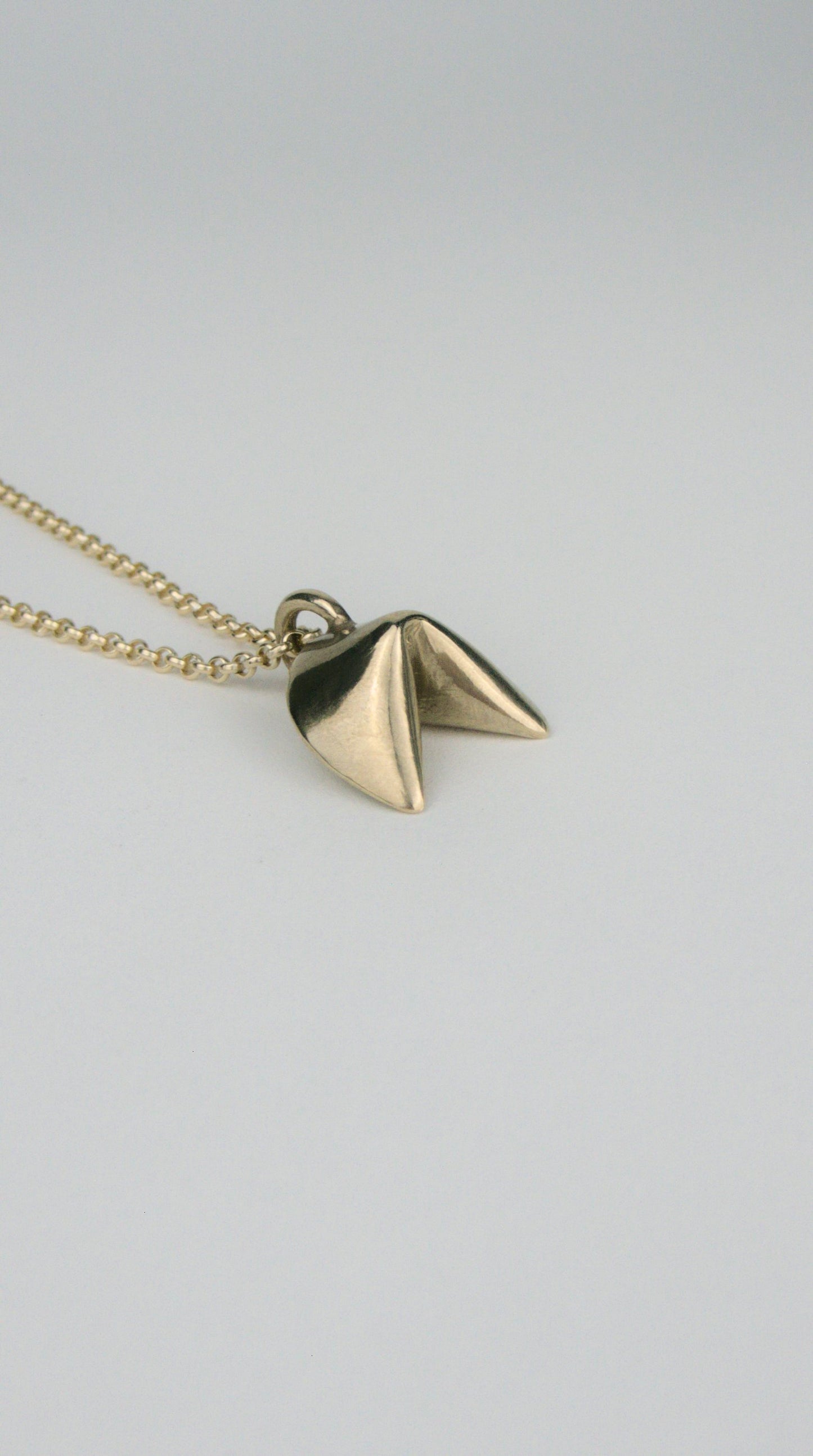 Fortune Cookie Necklace - Bronze