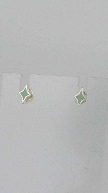 Mini Enamel Star Studs