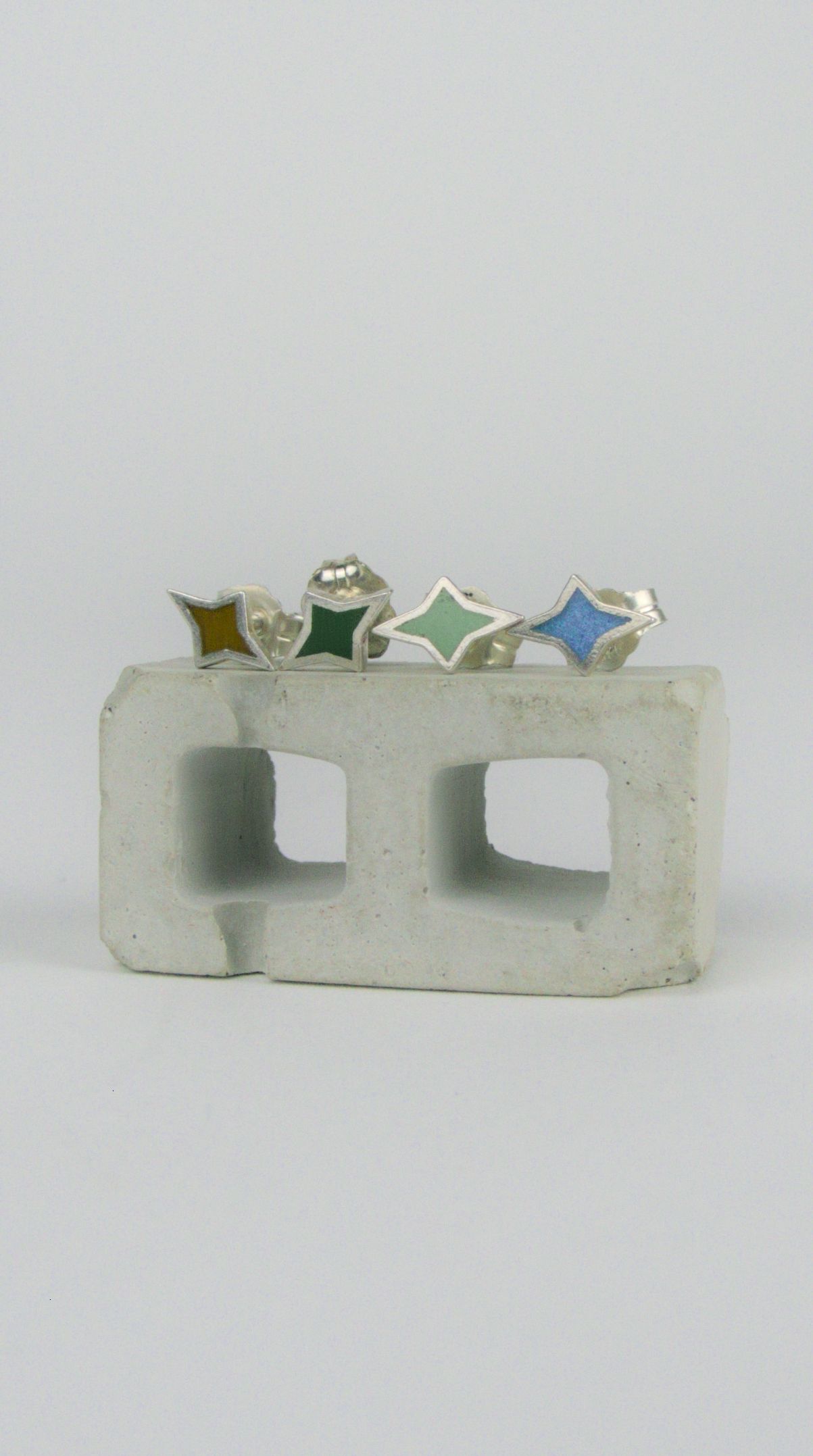 Mini Enamel Star Studs