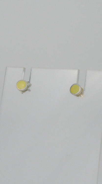 Mini Enamel Circle Studs