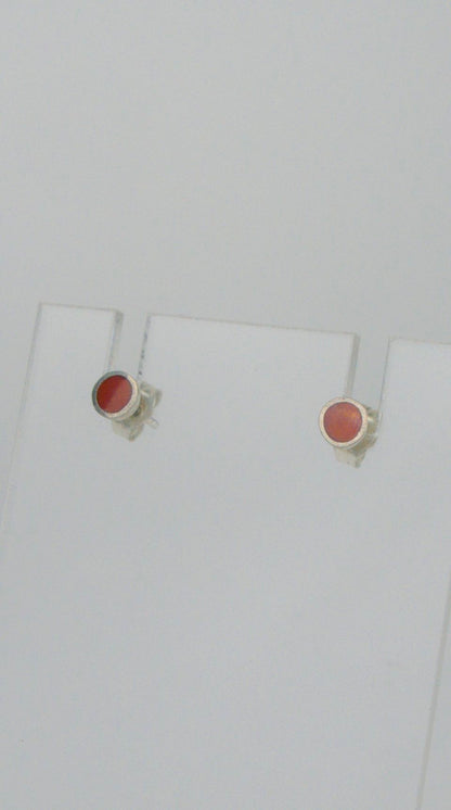 Mini Enamel Circle Studs