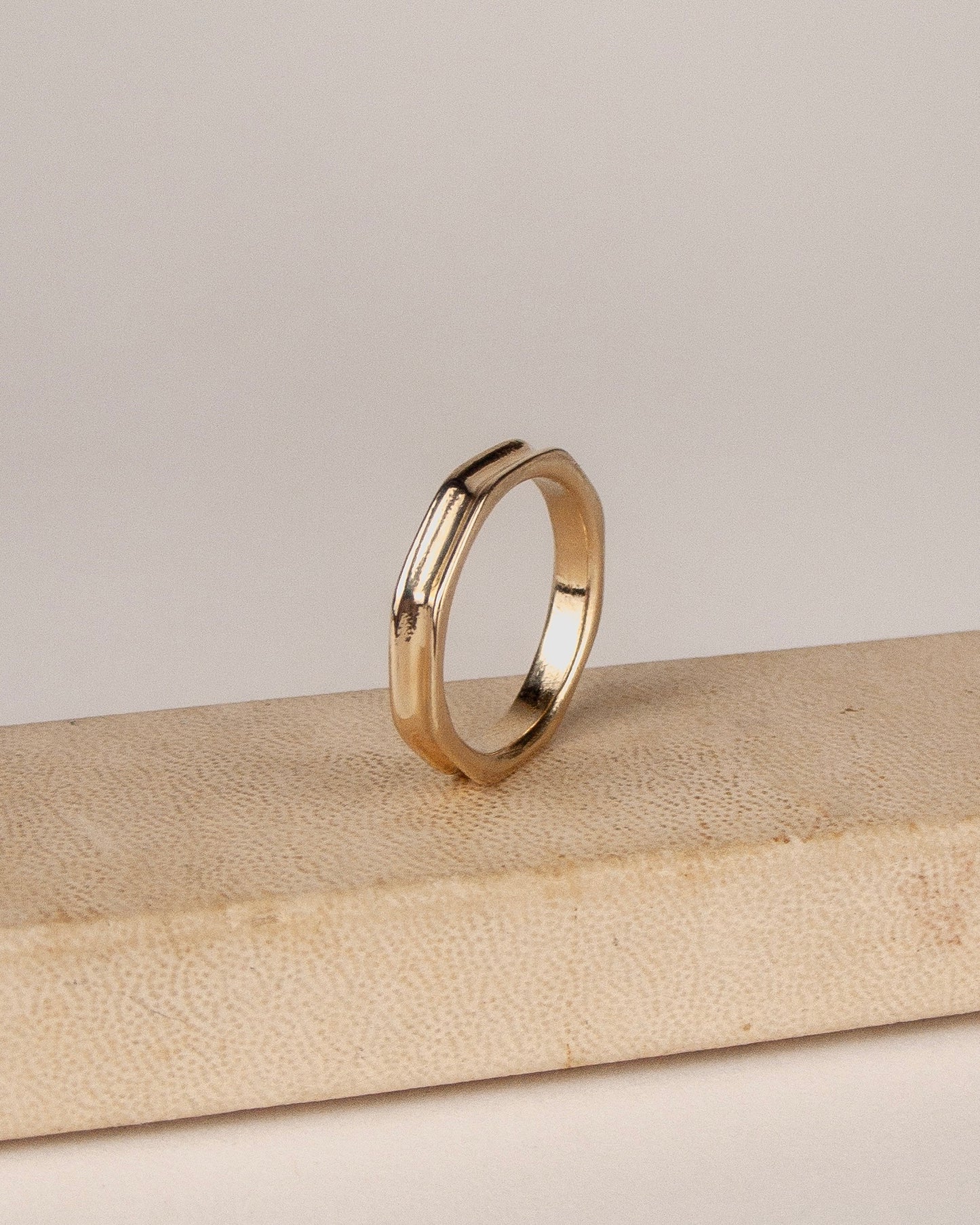 8 Scoop Ring 10k Yellow