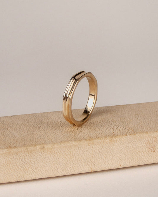 8 Scoop Ring 10k Yellow
