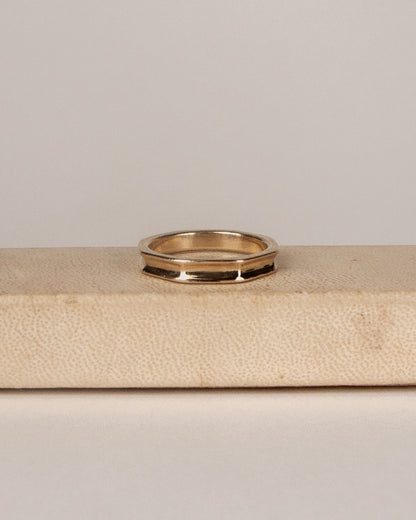 8 Scoop Ring 10k Yellow