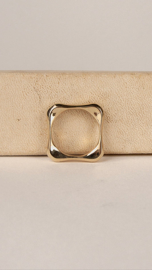 Squround Ring 10K Yellow