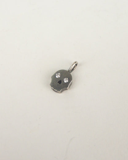 Skull Charm with Diamond Eyes
