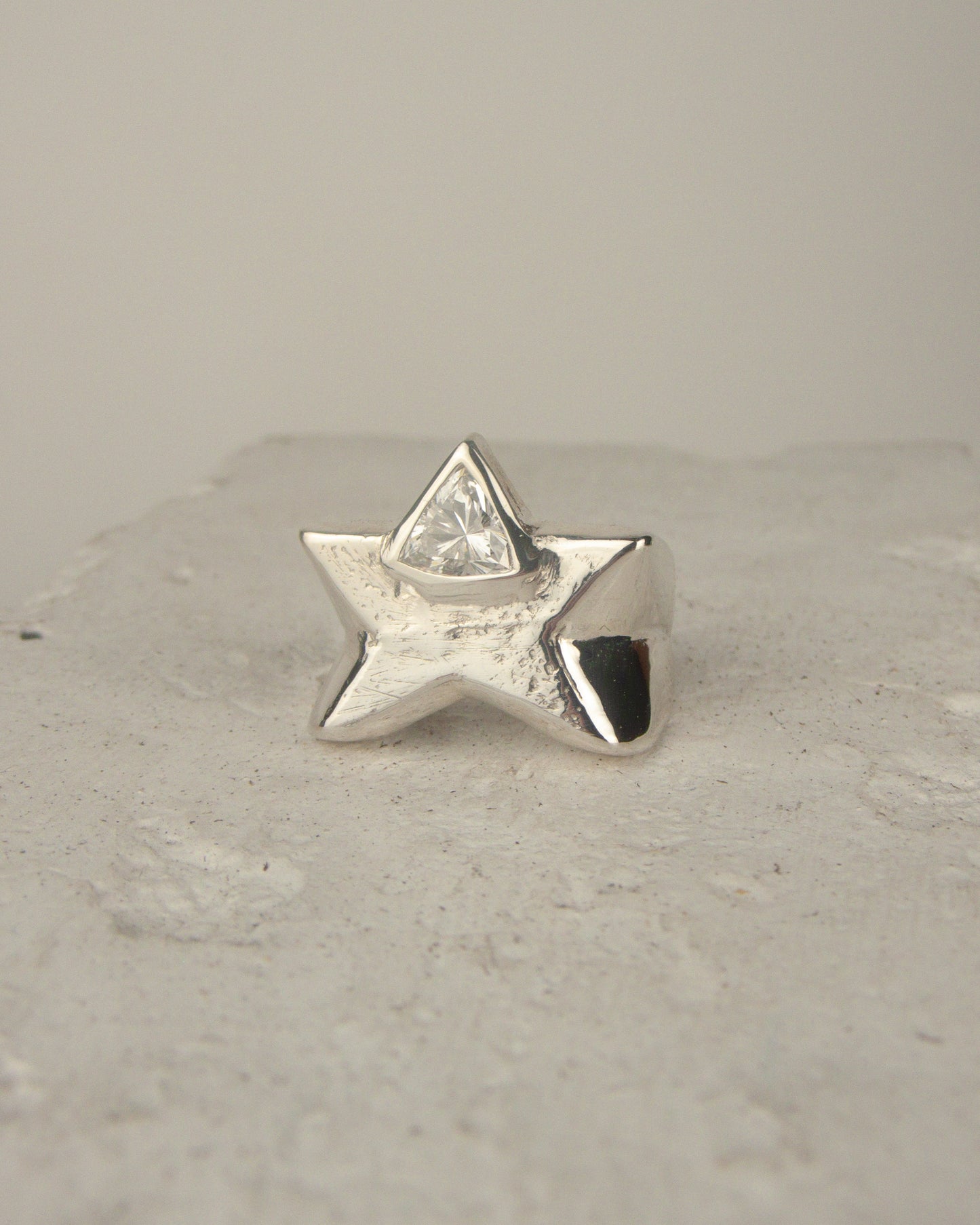 Trillion Diamond Star Ring