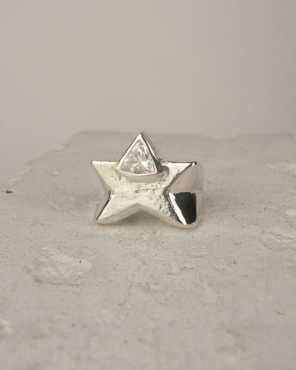 Trillion Diamond Star Ring