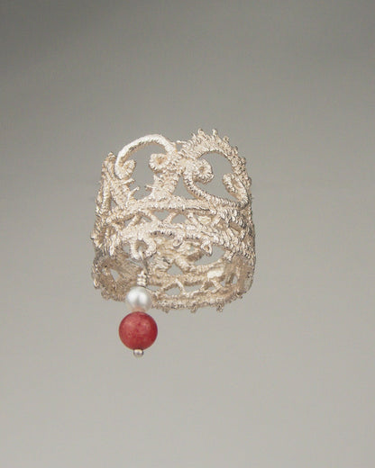 Lace Ring with Charm