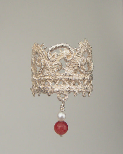 Lace Ring with Charm