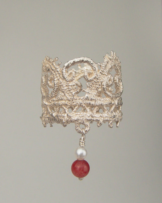 Lace Ring with Charm