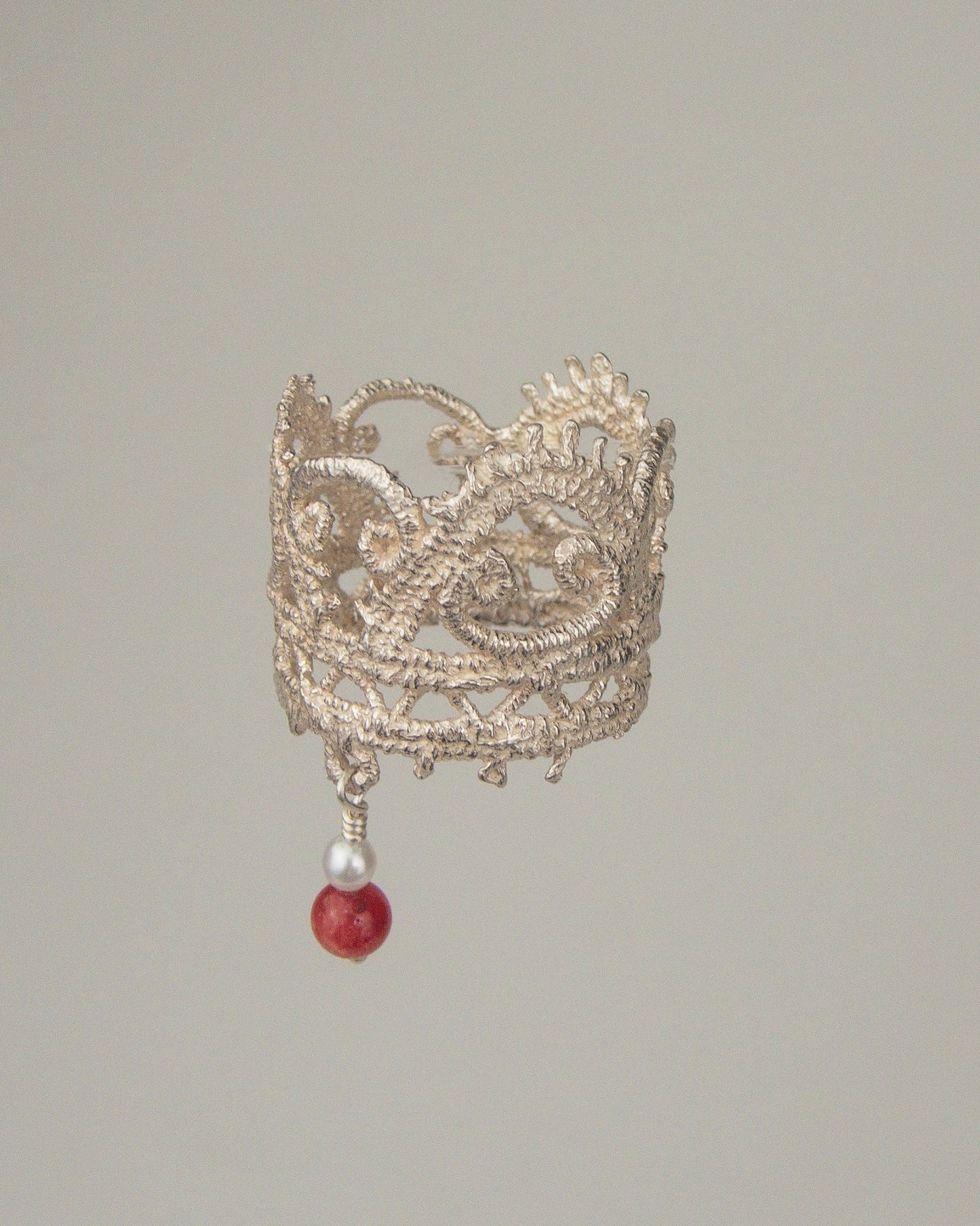 Lace Ring with Charm