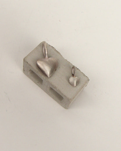 Sterling Puffy Heart Charm