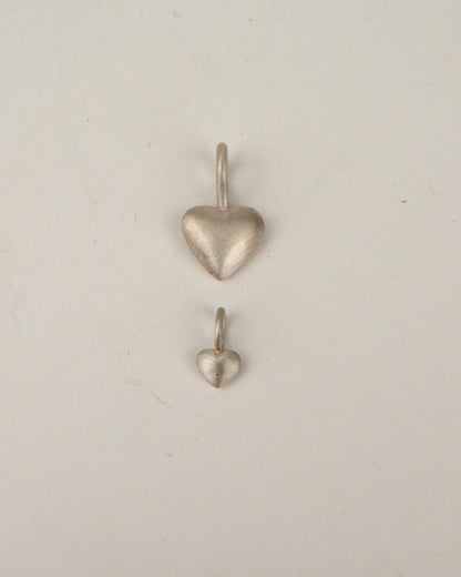 Sterling Puffy Heart Charm