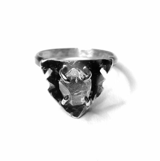 Urban Arrow Head Herkimer Diamond Ring