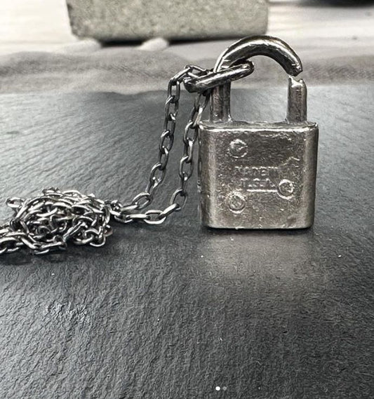 Bolt Cut Lock Necklace