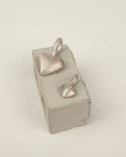 Sterling Puffy Heart Charm