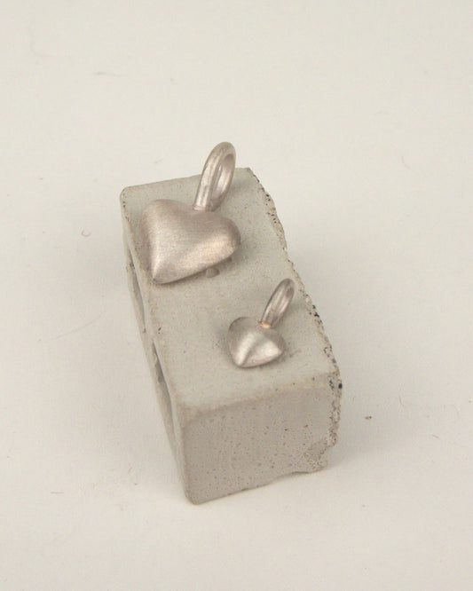 Sterling Puffy Heart Charm