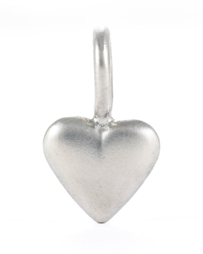 Sterling Puffy Heart Charm