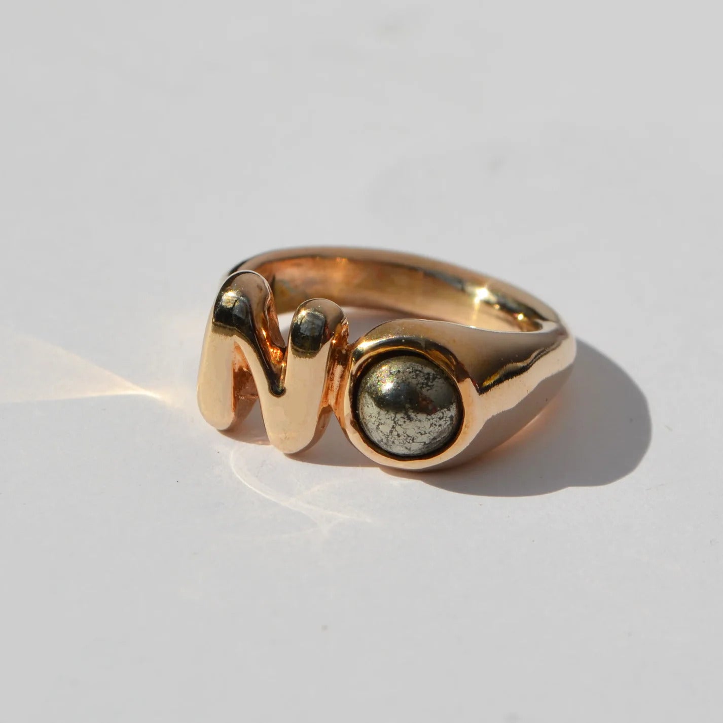 False Gold "No" Ring