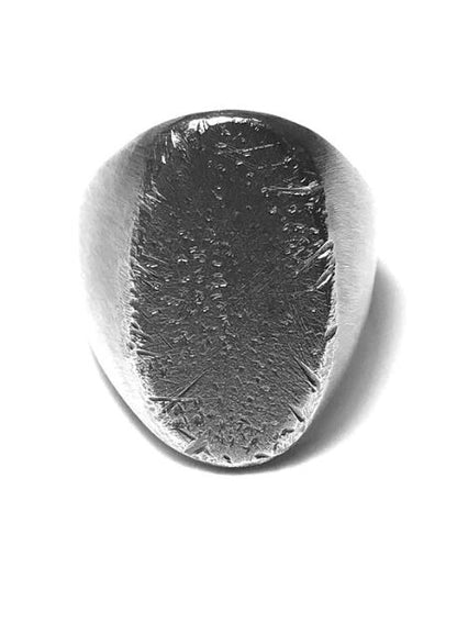 Distressed Oval Signet Ring