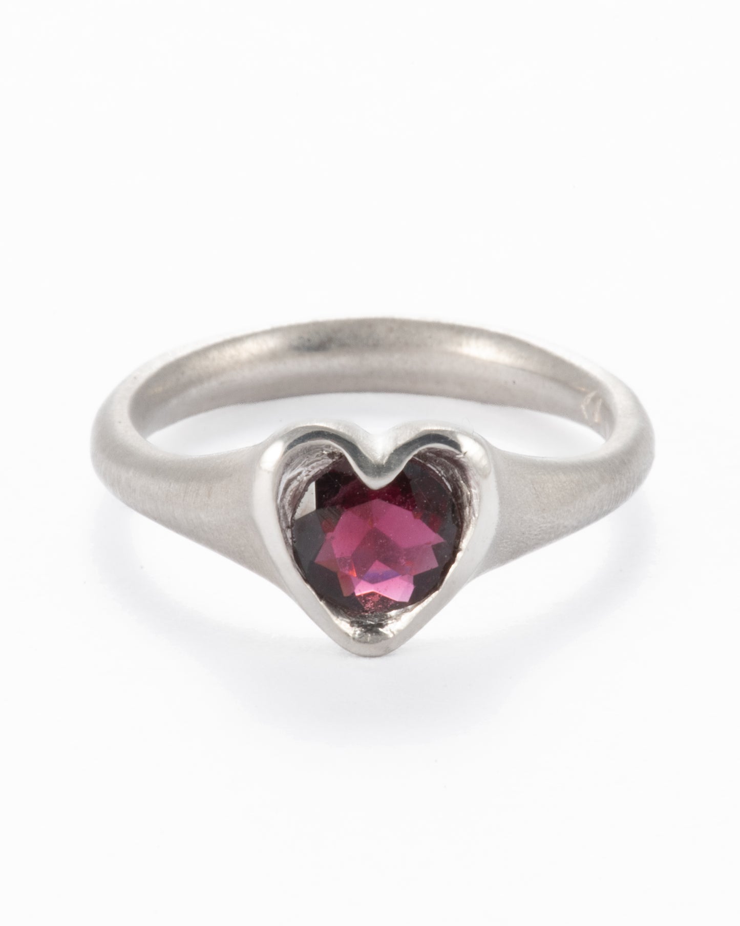Heart Ring with a Round Stone