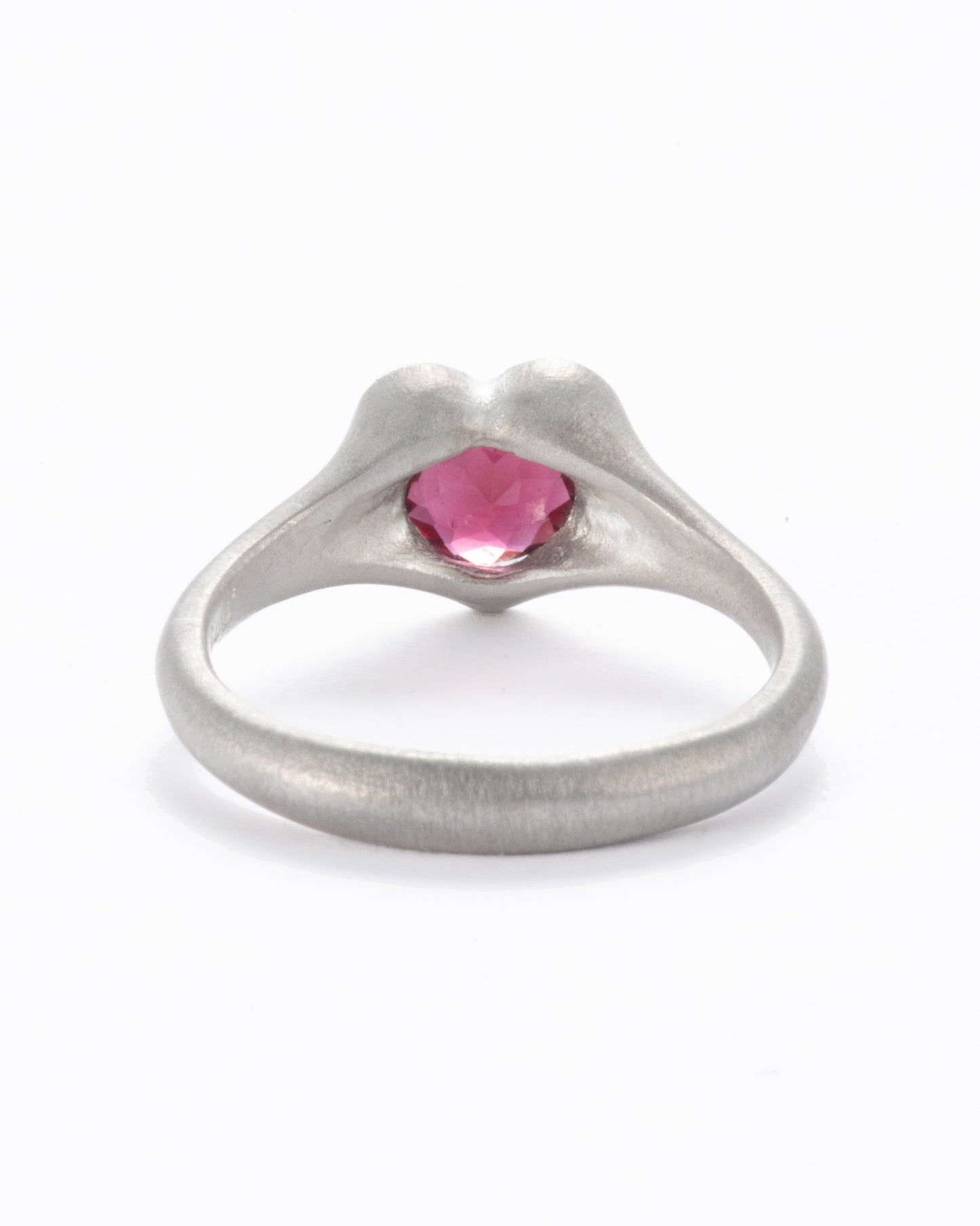 Heart Ring with a Round Stone