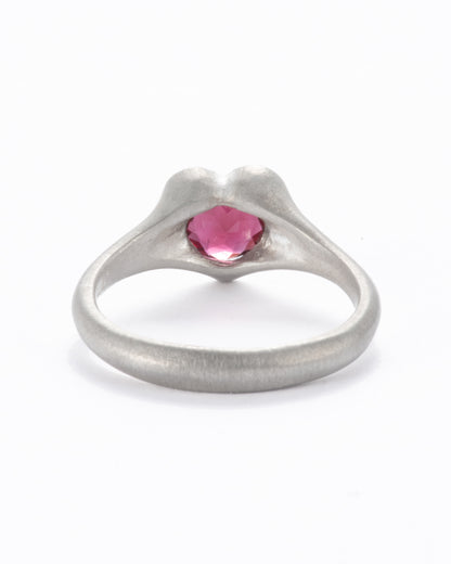 Heart Ring with a Round Stone