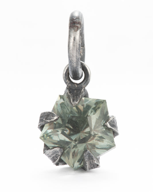 Prasiolite and Diamond Double Sided Tomato Star Talisman