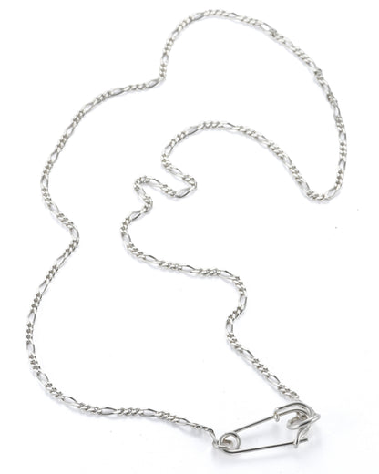 2.3mm Figaro Baby Pin Necklace