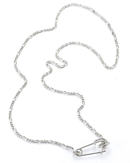 2.3mm Figaro Baby Pin Necklace